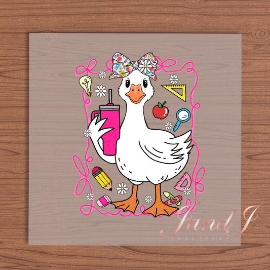 Teacher Goose DTF- DTF Transfers Ready To Press, Direct To Film Transfer ,DTF Prints
