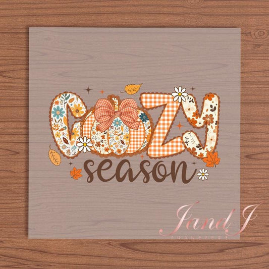 Cozy Season, Fall Vibes, Fall Autumn, DTF Transfers Ready To Press, Direct To Film Transfer DTF, DTF Prints, Ready To Press