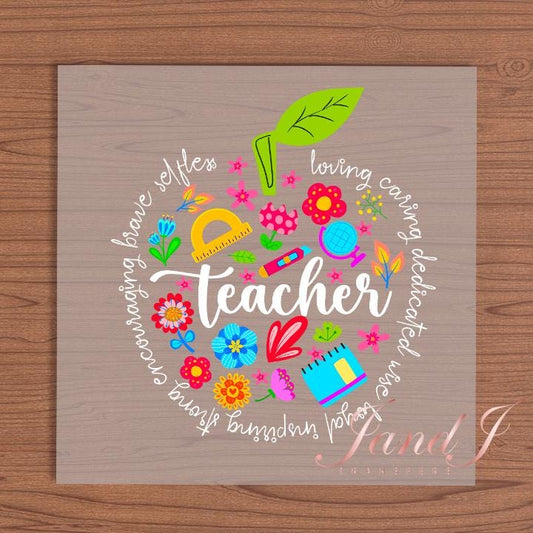 Teacher DTF- DTF Transfers Ready To Press, Direct To Film Transfer ,DTF Prints