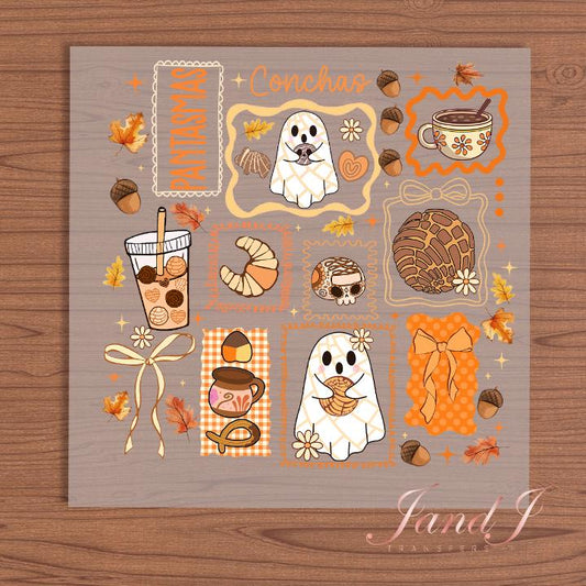 Espooky Vibes Halloween Ghost DTF Transfers Ready To Press, Direct To Film Transfer, DTF Prints, Ready To Press