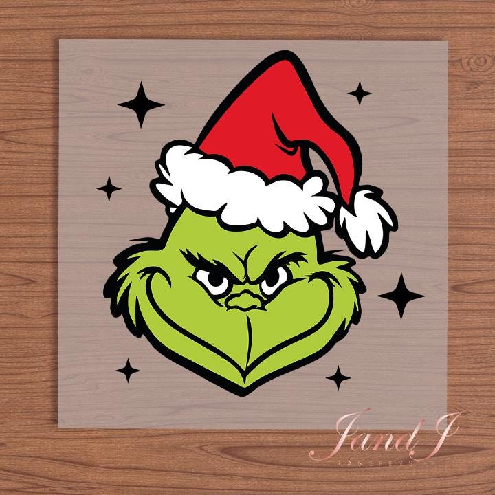 Grinchy Head DTF Transfers Ready To Press, Direct To Film Transfer ,DTF Prints