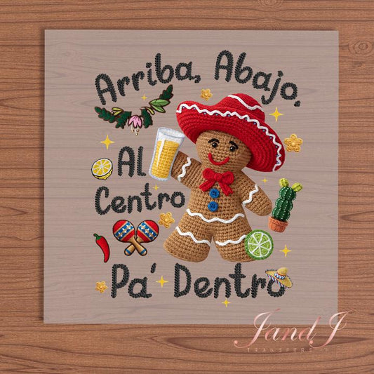 Arriba Knitted Cookie DTF, DTF Transfers Ready To Press, Direct To Film Transfer ,DTF Prints