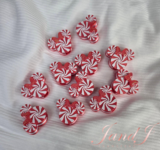 Candy Cane Mouse Head Straw Topper 3D printed, Cute Straw Topper Gift, Libby Glass Cup Straw Attachment, Straw Decor