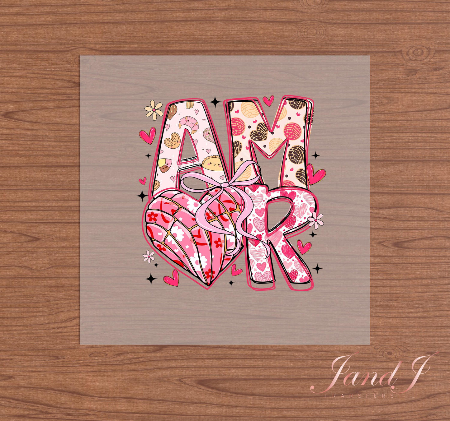 Amor Concha Valentine's DTF Transfers Ready To Press, Direct To Film Transfer ,DTF Prints