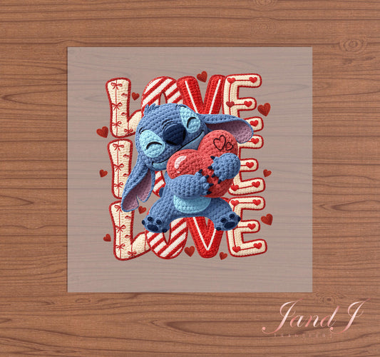 Love Crochet DTF Transfers Ready To Press, Direct To Film Transfer ,DTF Prints