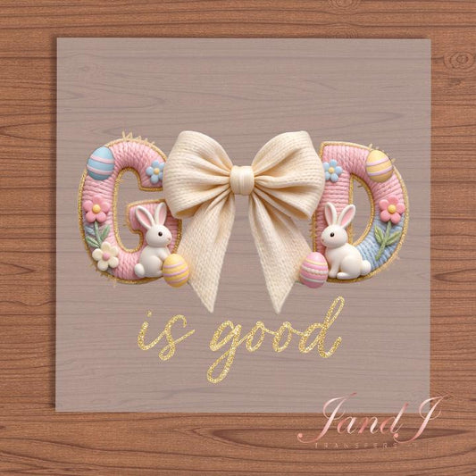 God Is Good Transfers Ready To Press, Direct To Film Transfer ,DTF Prints