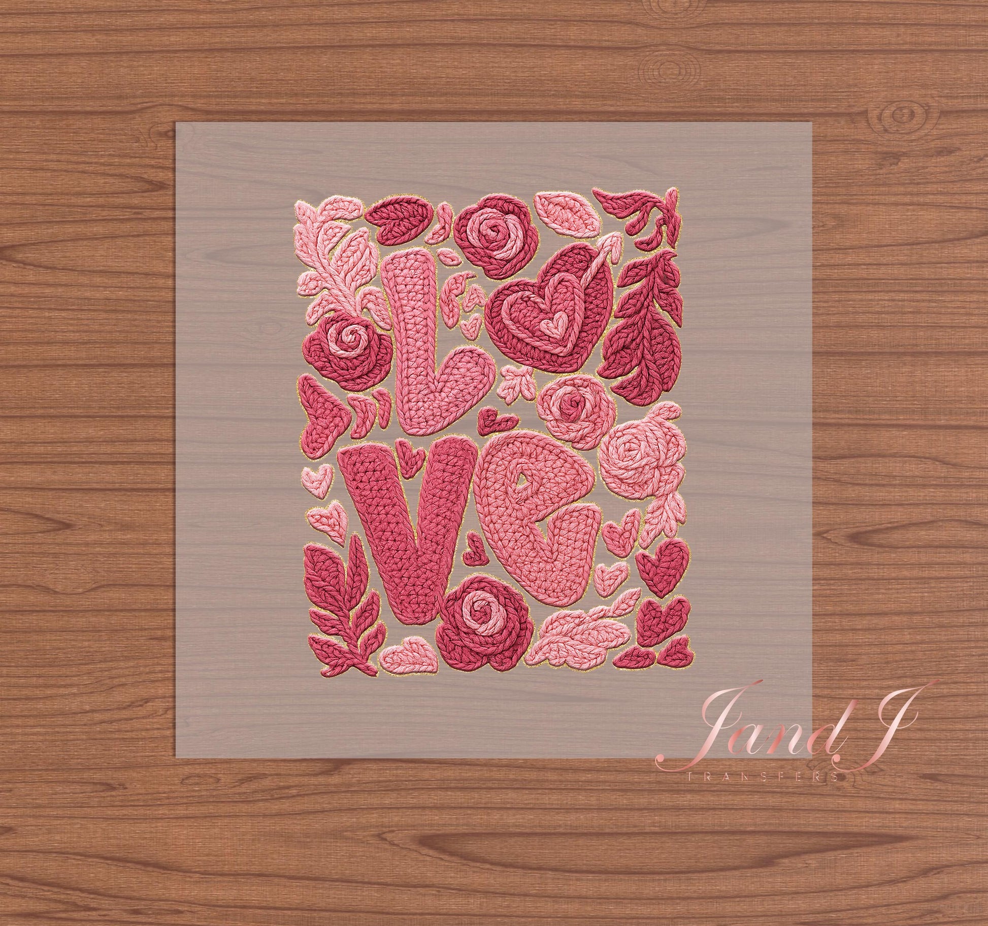 Love Crochet DTF Transfers Ready To Press, Direct To Film Transfer ,DTF Prints