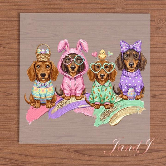 Easter Dog DTF Transfers Ready To Press, Direct To Film Transfer ,DTF Prints