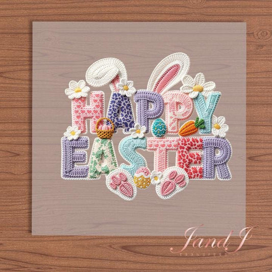 Happy Bunny Easter DTF Transfers Ready To Press, Direct To Film Transfer ,DTF Prints