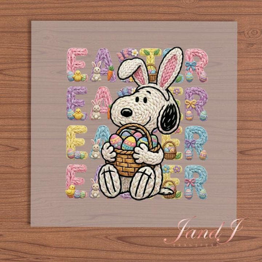 Cute Snoop Dog Cartoon Easter DTF Transfers Ready To Press, Direct To Film Transfer ,DTF Prints