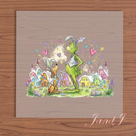 Grin Easter DTF Transfers Ready To Press, Direct To Film Transfer ,DTF Prints