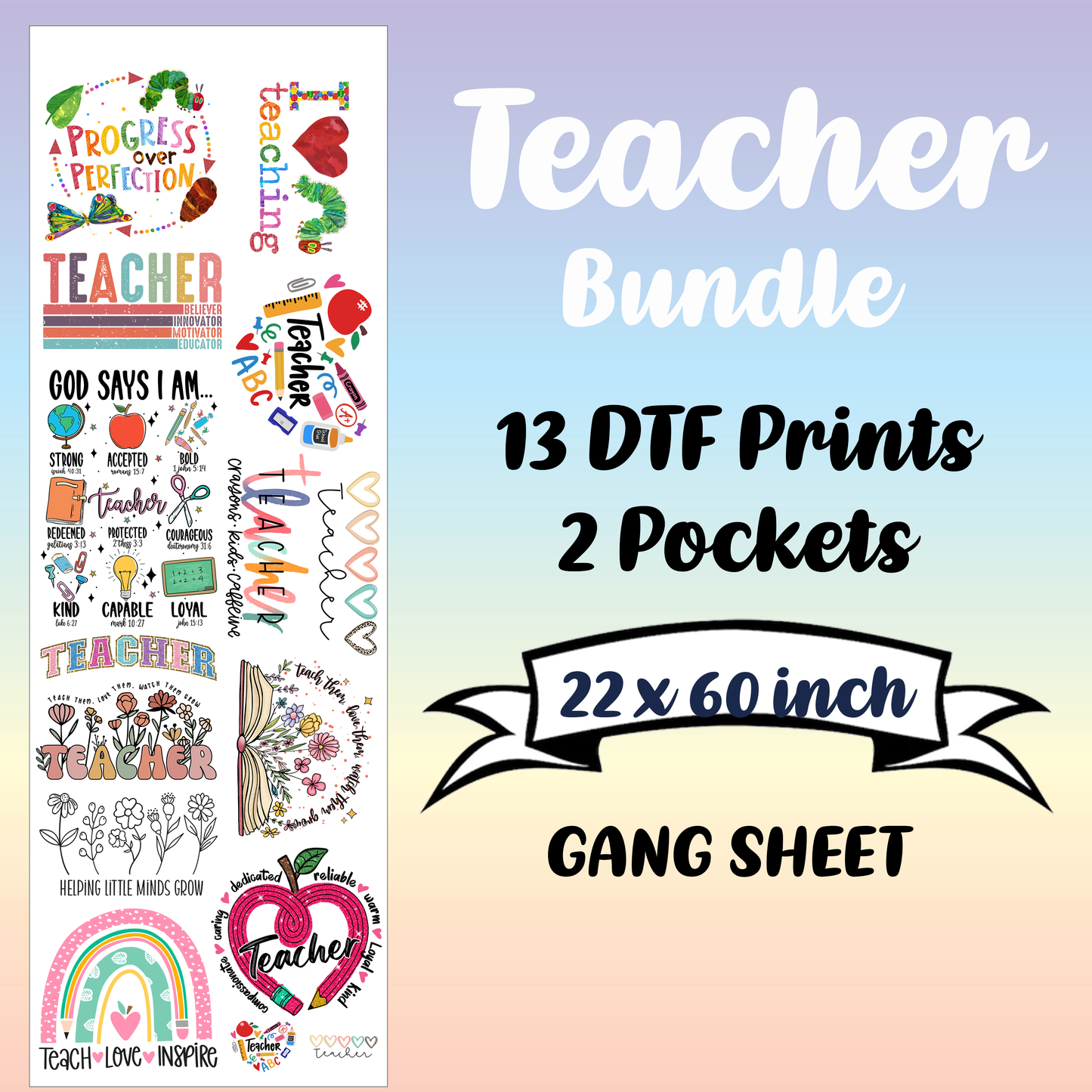 Teacher Premade Gang sheet