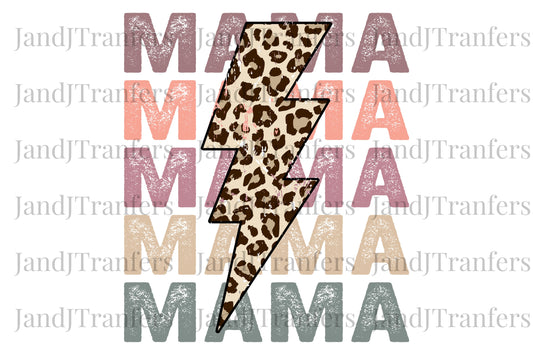Mama Distressed Cheetah Leopard DTF Transfers Ready To Press, Direct To Film Transfer ,DTF Prints