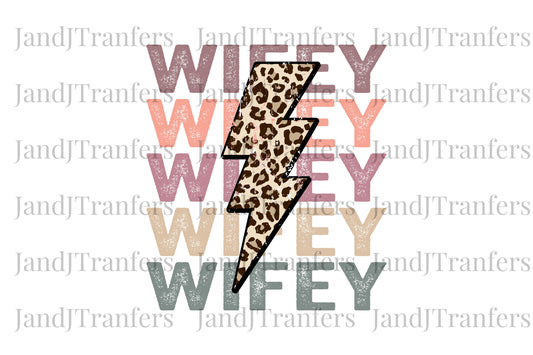 Wifey Distressed Cheetah Leopard DTF Transfers Ready To Press, Direct To Film Transfer ,DTF Prints