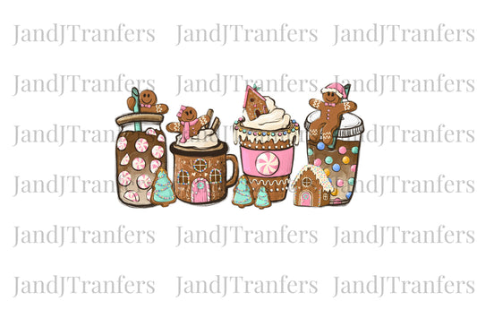 Gingerbread latte DTF Transfers Ready To Press, Direct To Film Transfer ,DTF Prints