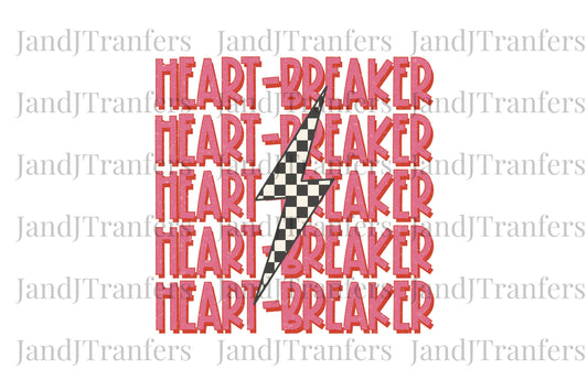 Heart Breaker DTF Transfers Ready To Press, Direct To Film Transfer ,DTF Prints