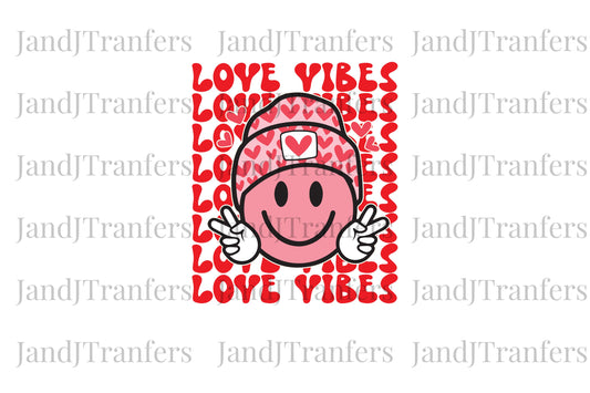 Love vibes DTF Transfers Ready To Press, Direct To Film Transfer ,DTF Prints
