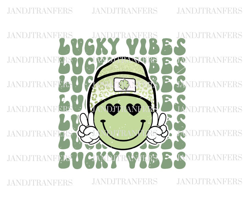 Lucky Vibes, St Patrick’s Day DTF Transfers Ready To Press, Direct To Film Transfer ,DTF Prints