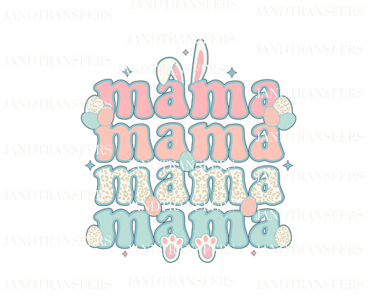 MAMA Easter Bunny DTF Transfers Ready To Press, Direct To Film Transfer ,DTF Prints