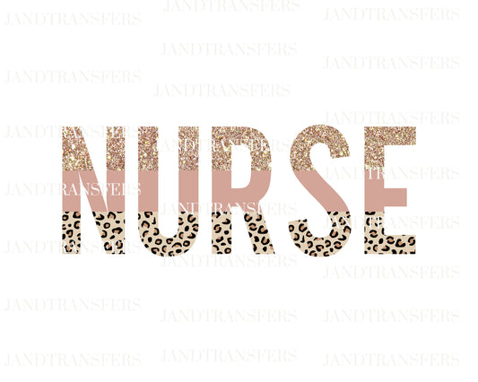 Nurse Glitter DTF- DTF Transfers Ready To Press, Direct To Film Transfer ,DTF Prints