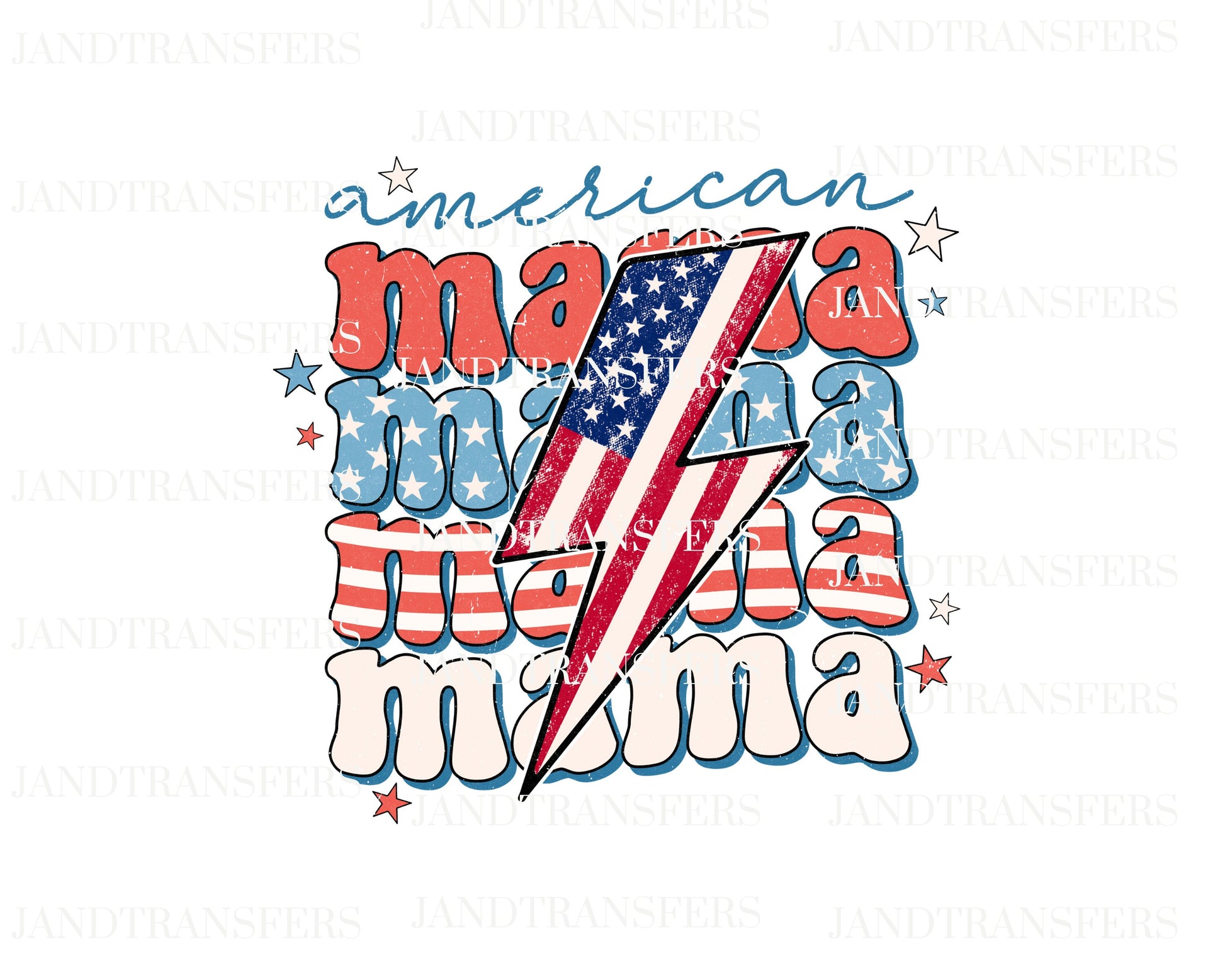 American MAMA, Usa DTF Transfers Ready To Press, Direct To Film Transfer ,DTF Prints