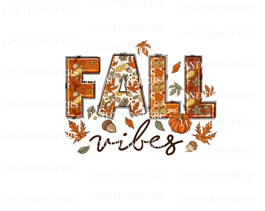 Fall Vibes DTF Transfers Ready To Press, Direct To Film Transfer,, DTF, DTF Prints, Ready To Press Halloween