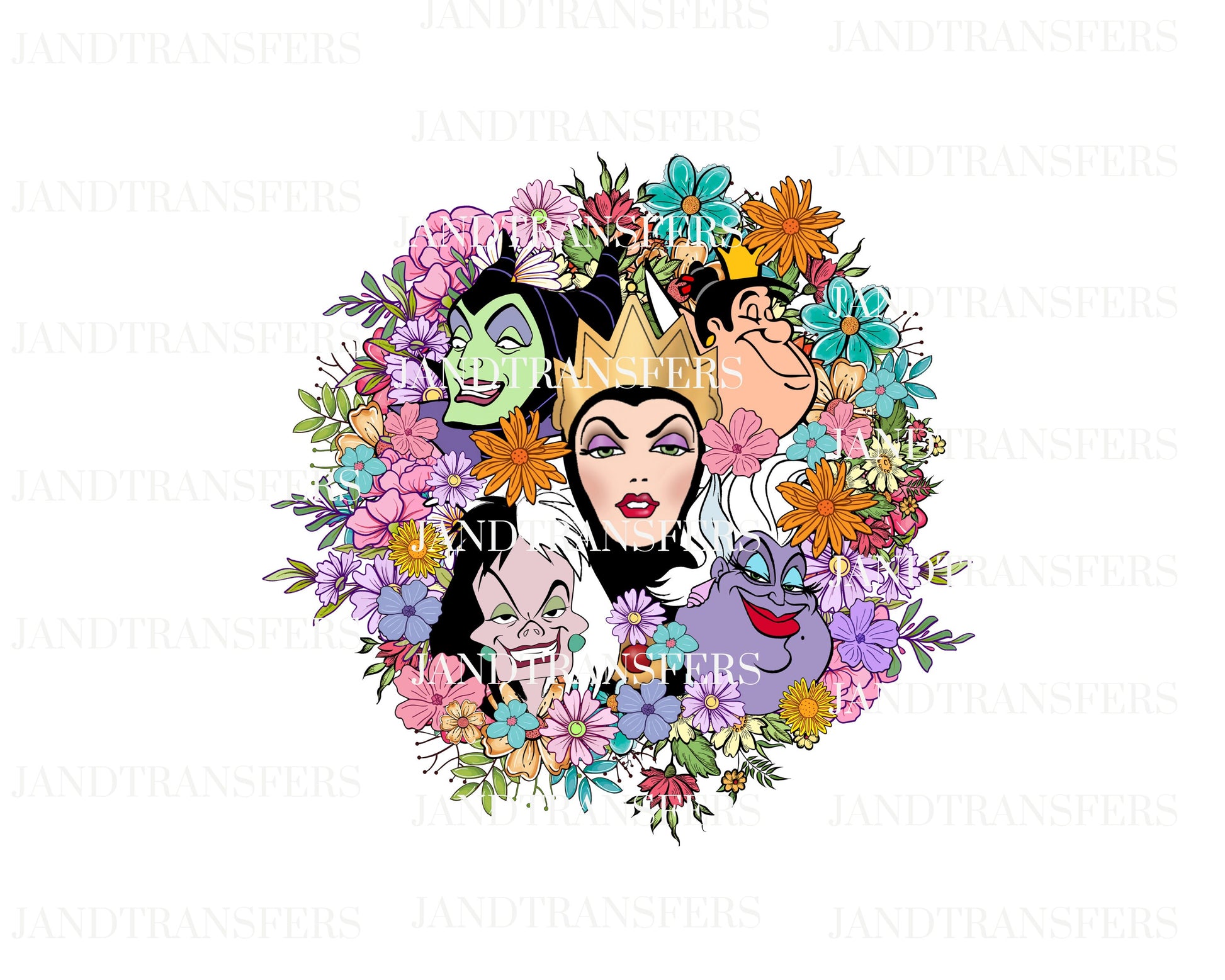 Floral Queen DTF Transfers Ready To Press, Direct To Film Transfer,, DTF, DTF Prints, Ready To Press Halloween