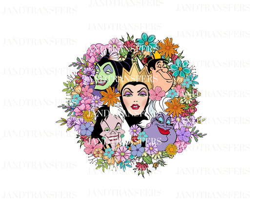 Floral Queen DTF Transfers Ready To Press, Direct To Film Transfer,, DTF, DTF Prints, Ready To Press Halloween