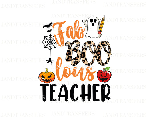Fabboolous Teacher DTF Transfers Ready To Press, Direct To Film Transfer,, DTF, DTF Prints, Ready To Press Halloween