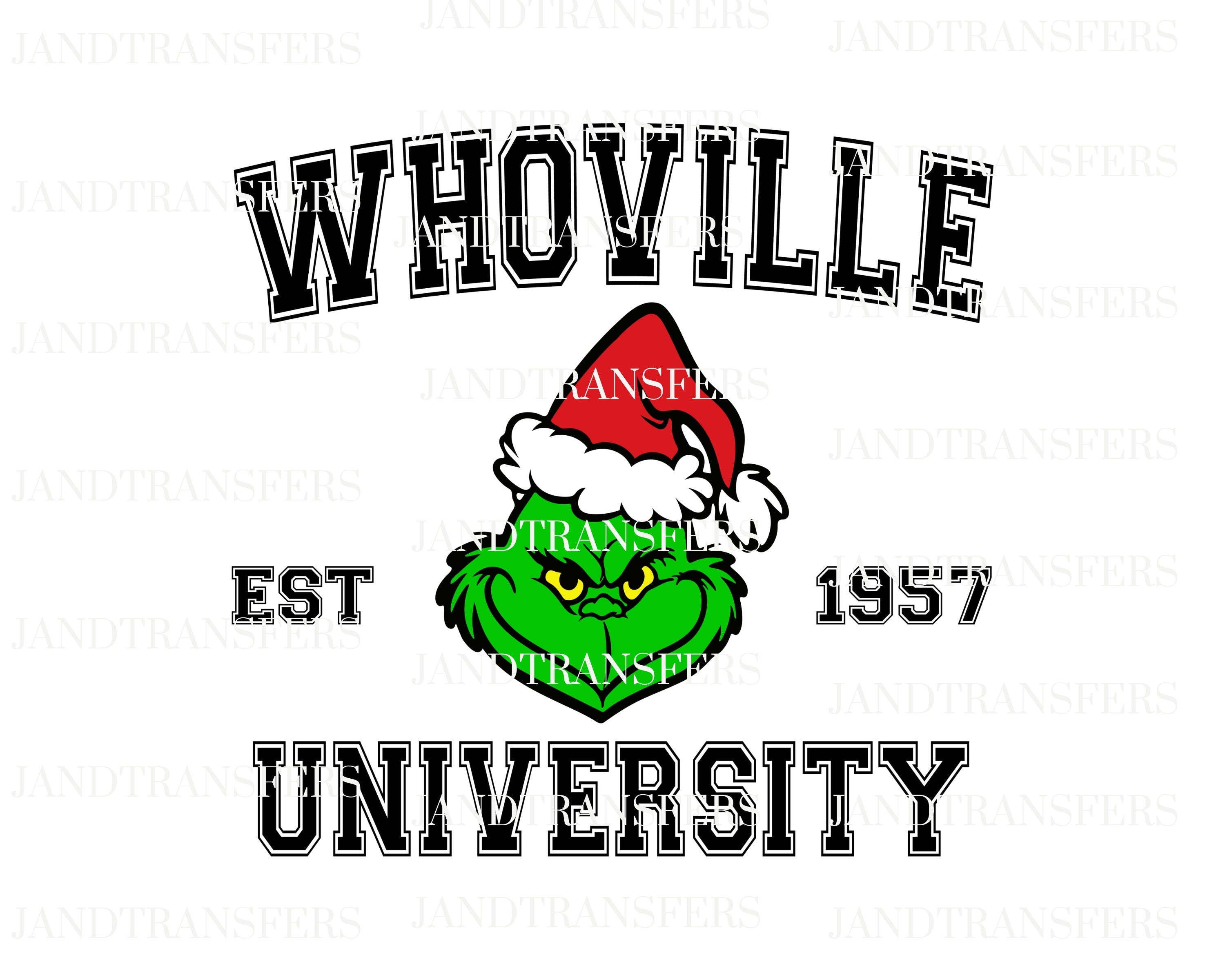 Whoville University DTF Transfers Ready To Press, Direct To Film Trans ...