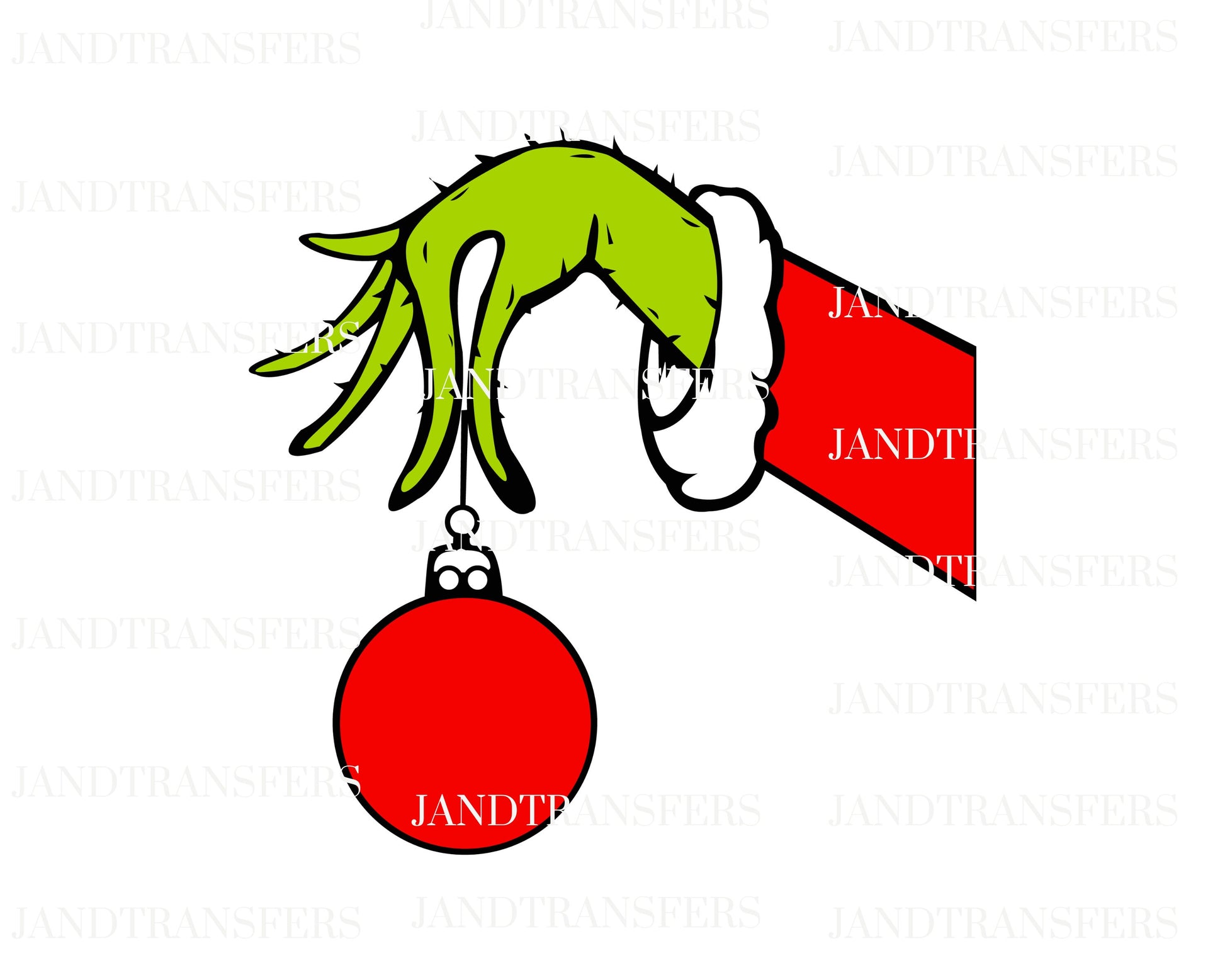 Grinchy Hand DTF Transfers Ready To Press, Direct To Film Transfer ,DTF Prints