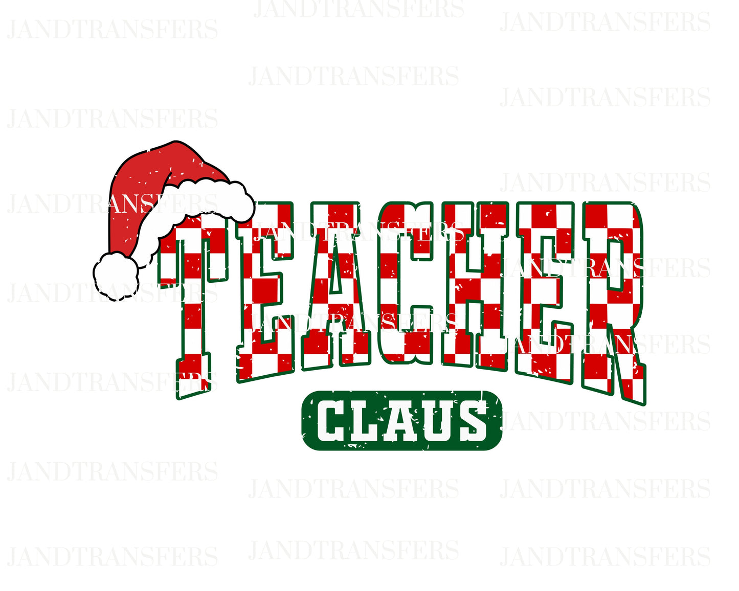 Teacher Claus Christmas DTF Transfers Ready To Press, Direct To Film Transfer ,DTF Prints