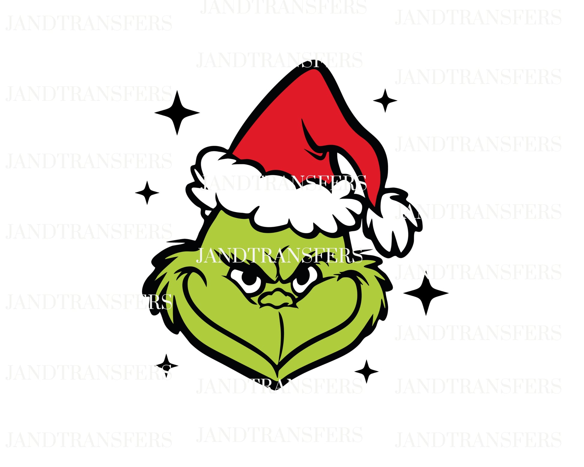 Grinchy Head DTF Transfers Ready To Press, Direct To Film Transfer ,DTF Prints