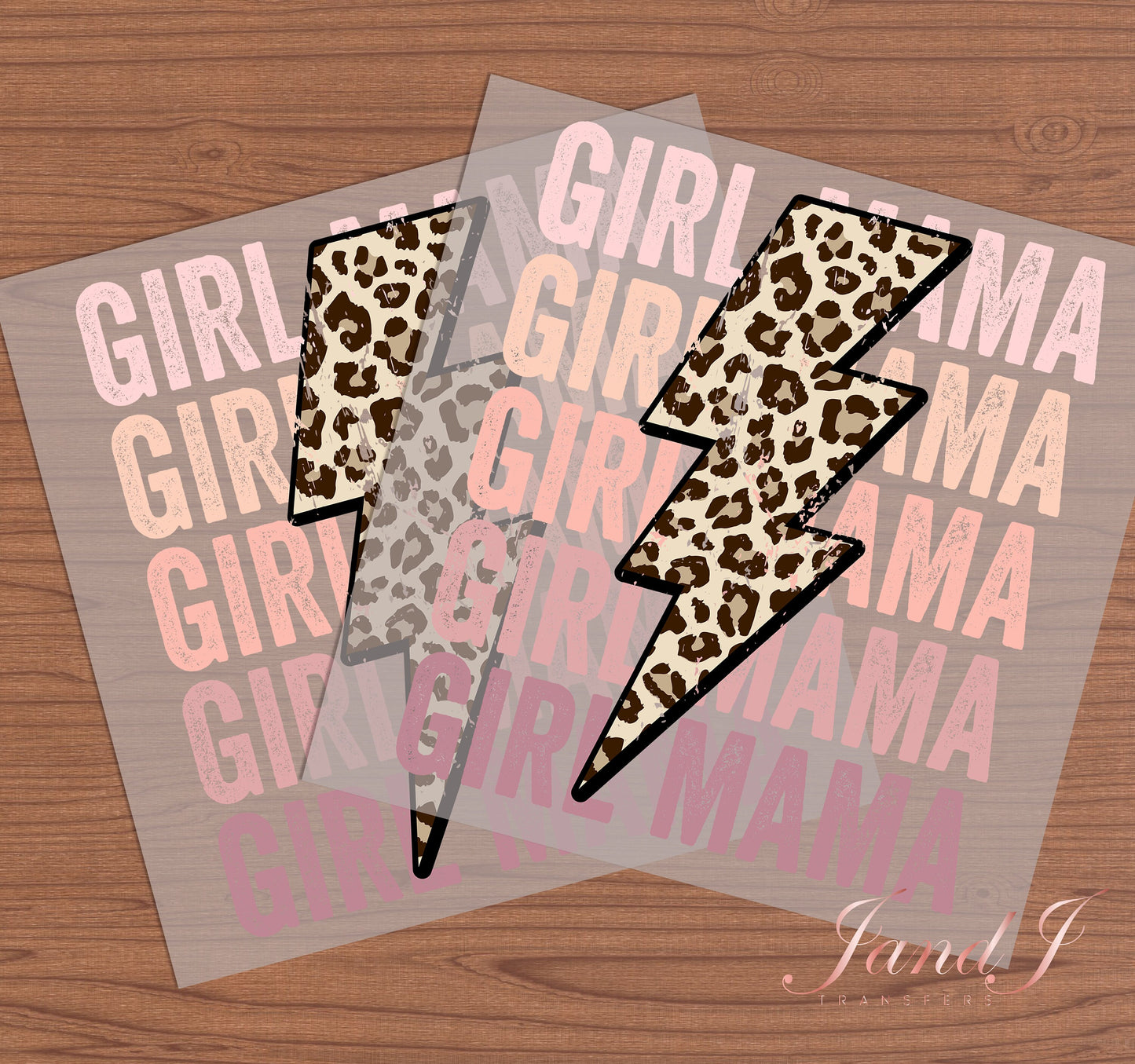 Girl Mama Distressed Cheetah Leopard DTF Transfers Ready To Press, Direct To Film Transfer ,DTF Prints